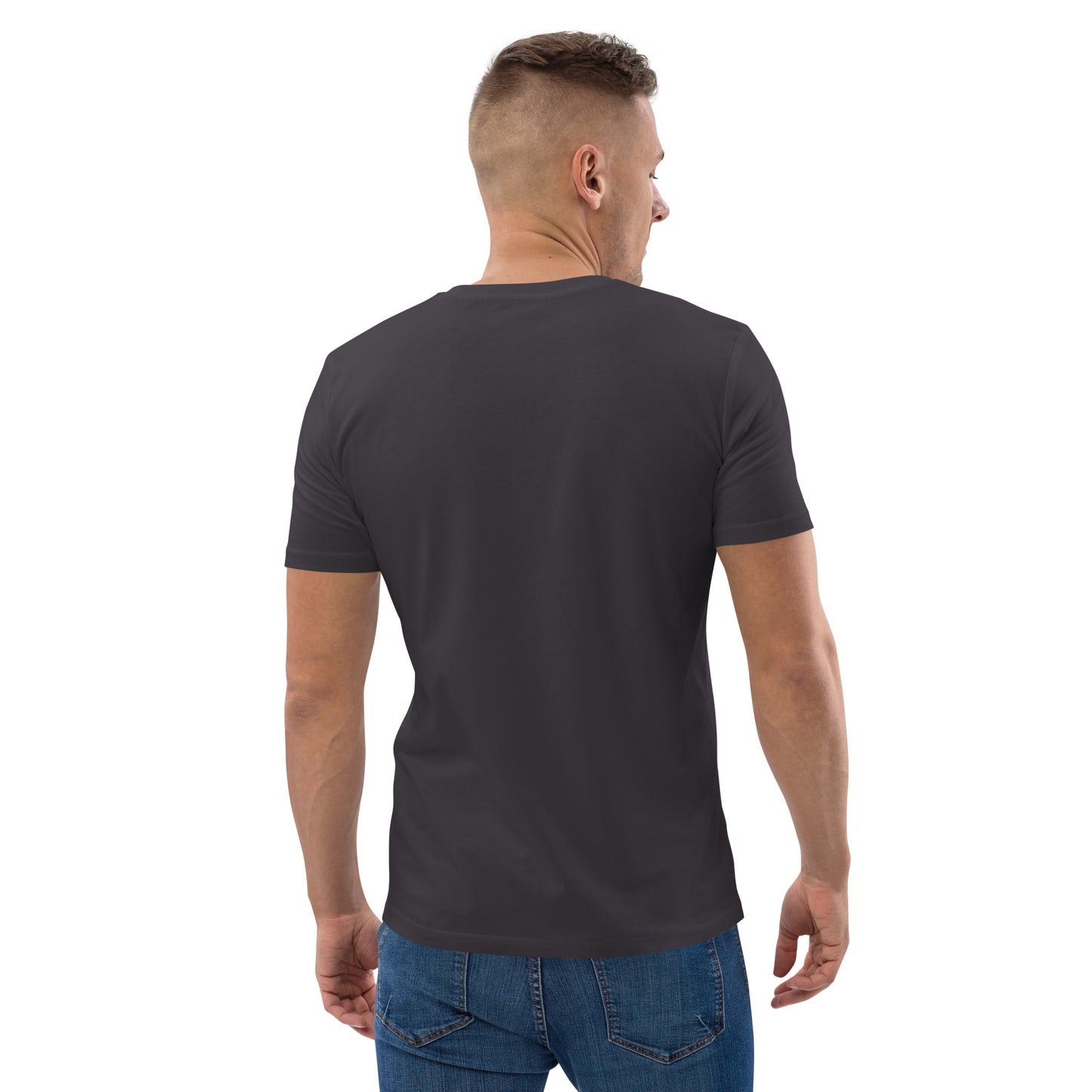 T-shirt homme en coton biologique logo gris clair (+3 couleurs)