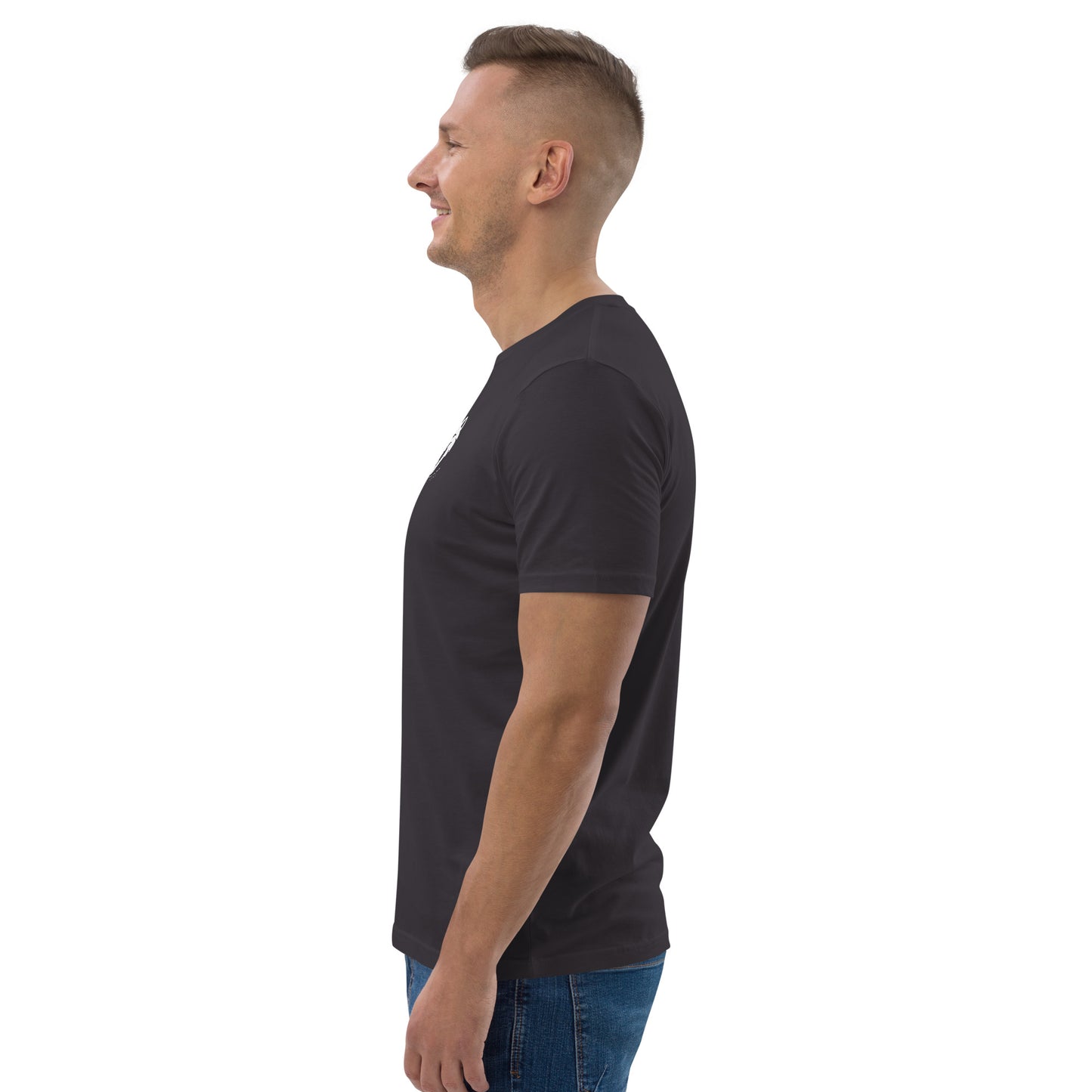 T-shirt homme en coton biologique logo gris clair (+3 couleurs)