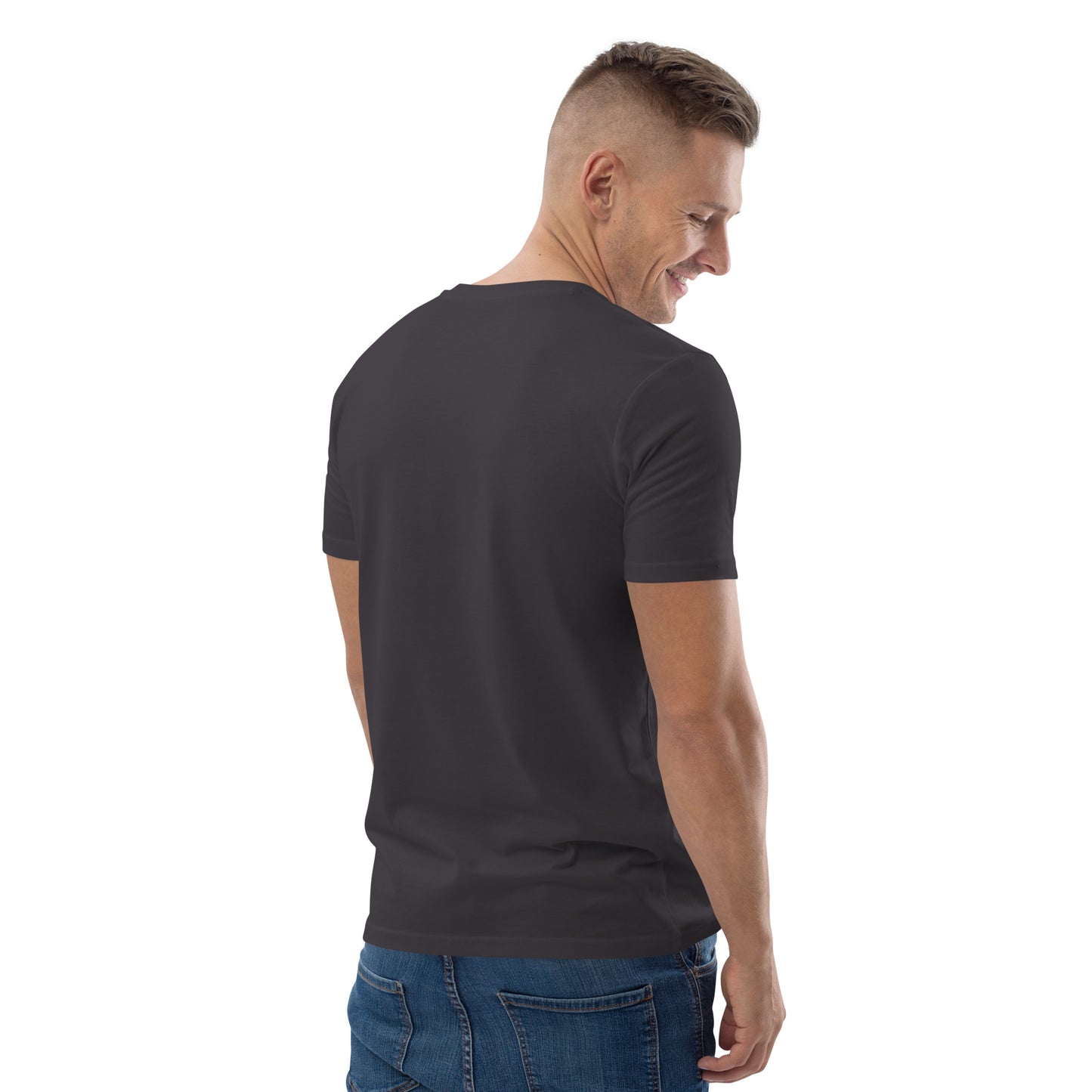 T-shirt homme en coton biologique logo gris clair (+3 couleurs)