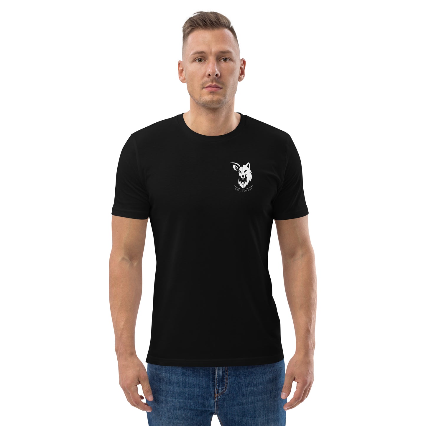 T-shirt homme en coton biologique logo gris clair (+3 couleurs)