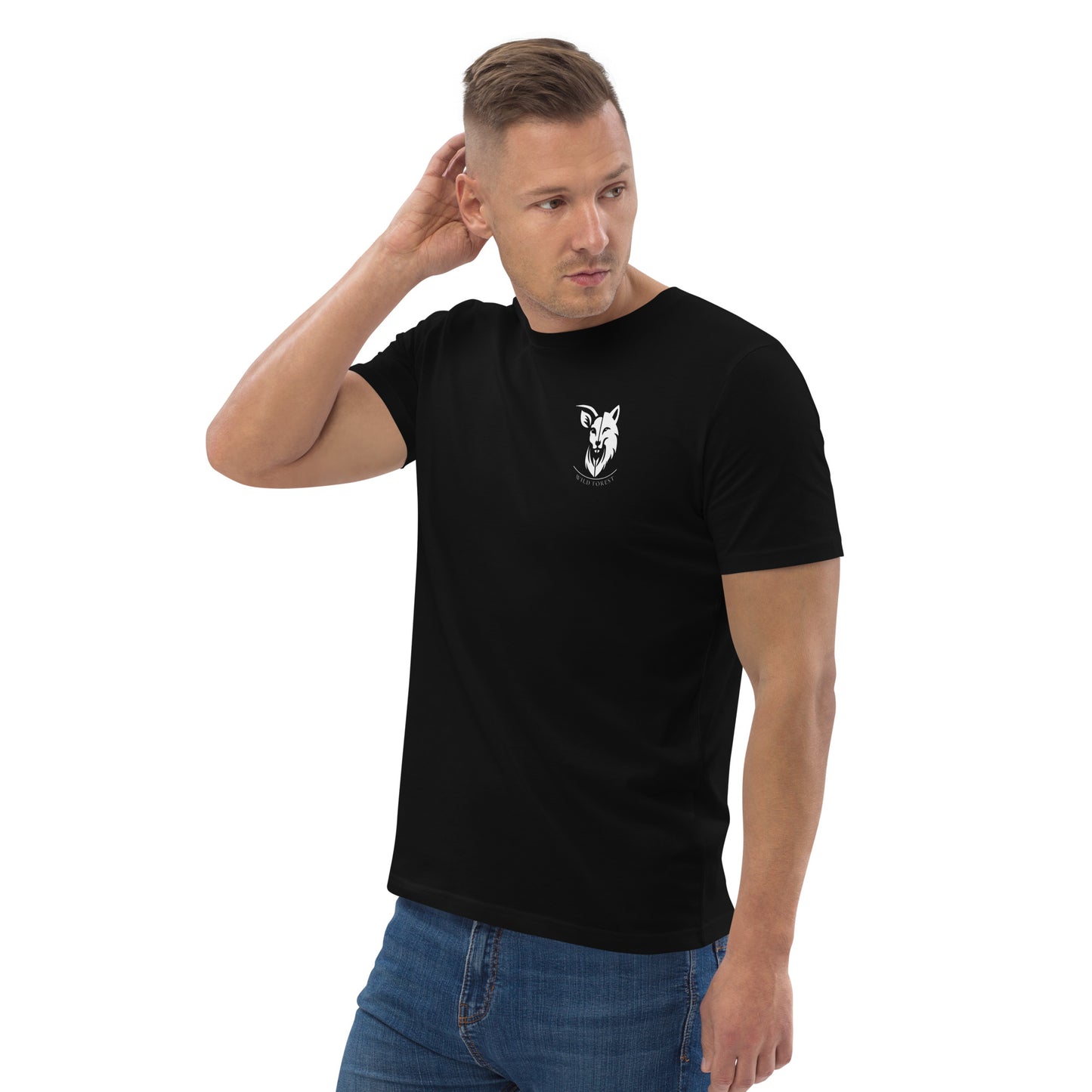 T-shirt homme en coton biologique logo gris clair (+3 couleurs)