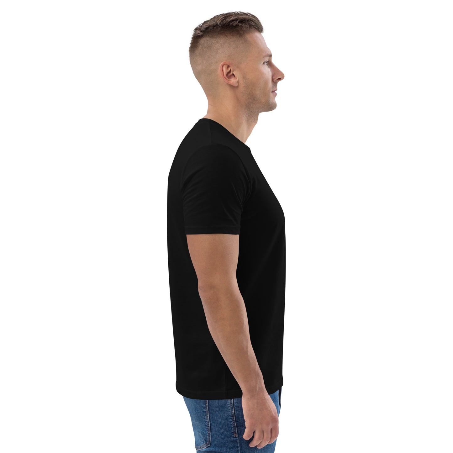 T-shirt homme en coton biologique logo gris clair (+3 couleurs)