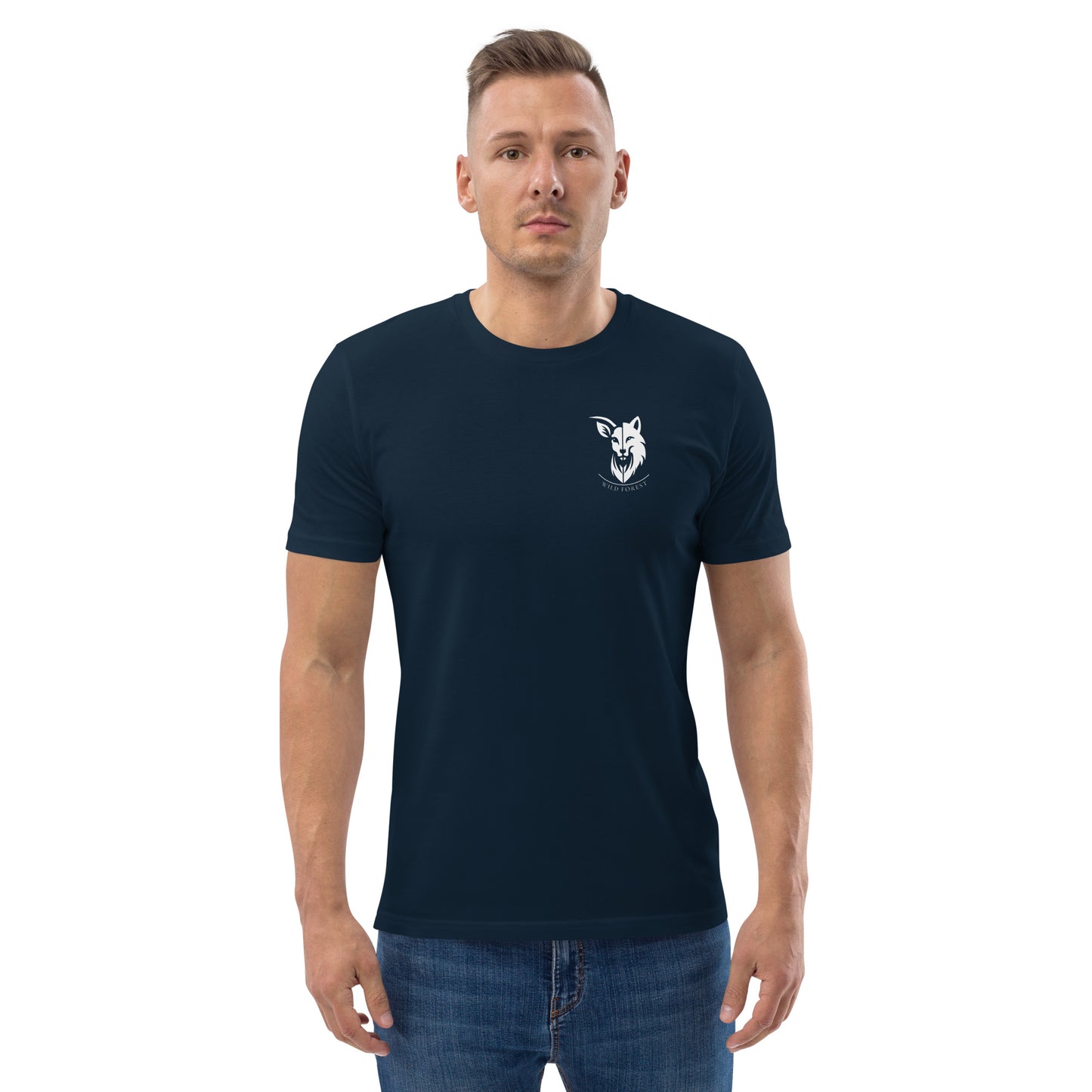 T-shirt homme en coton biologique logo gris clair (+3 couleurs)