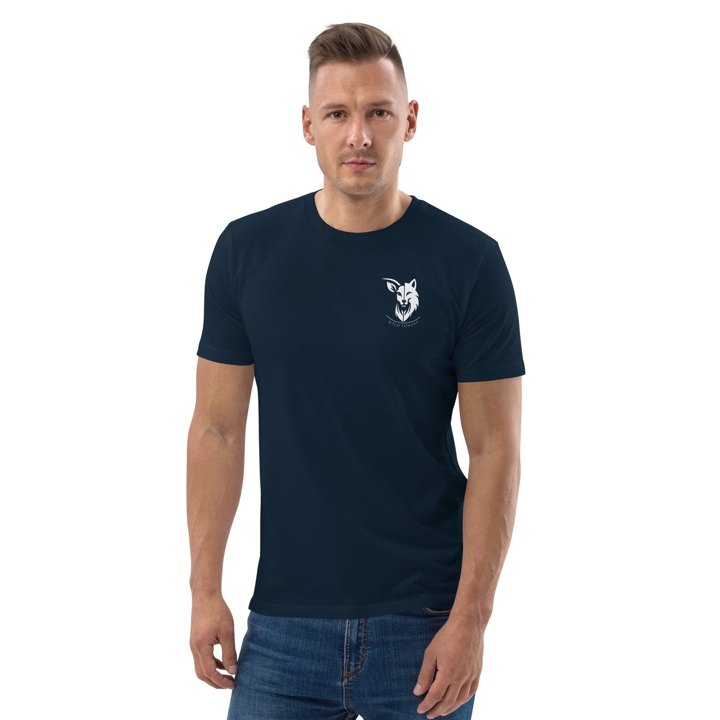 T-shirt homme en coton biologique logo gris clair (+3 couleurs)