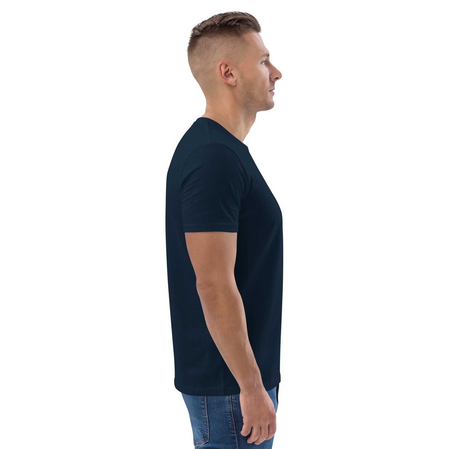 T-shirt homme en coton biologique logo gris clair (+3 couleurs)