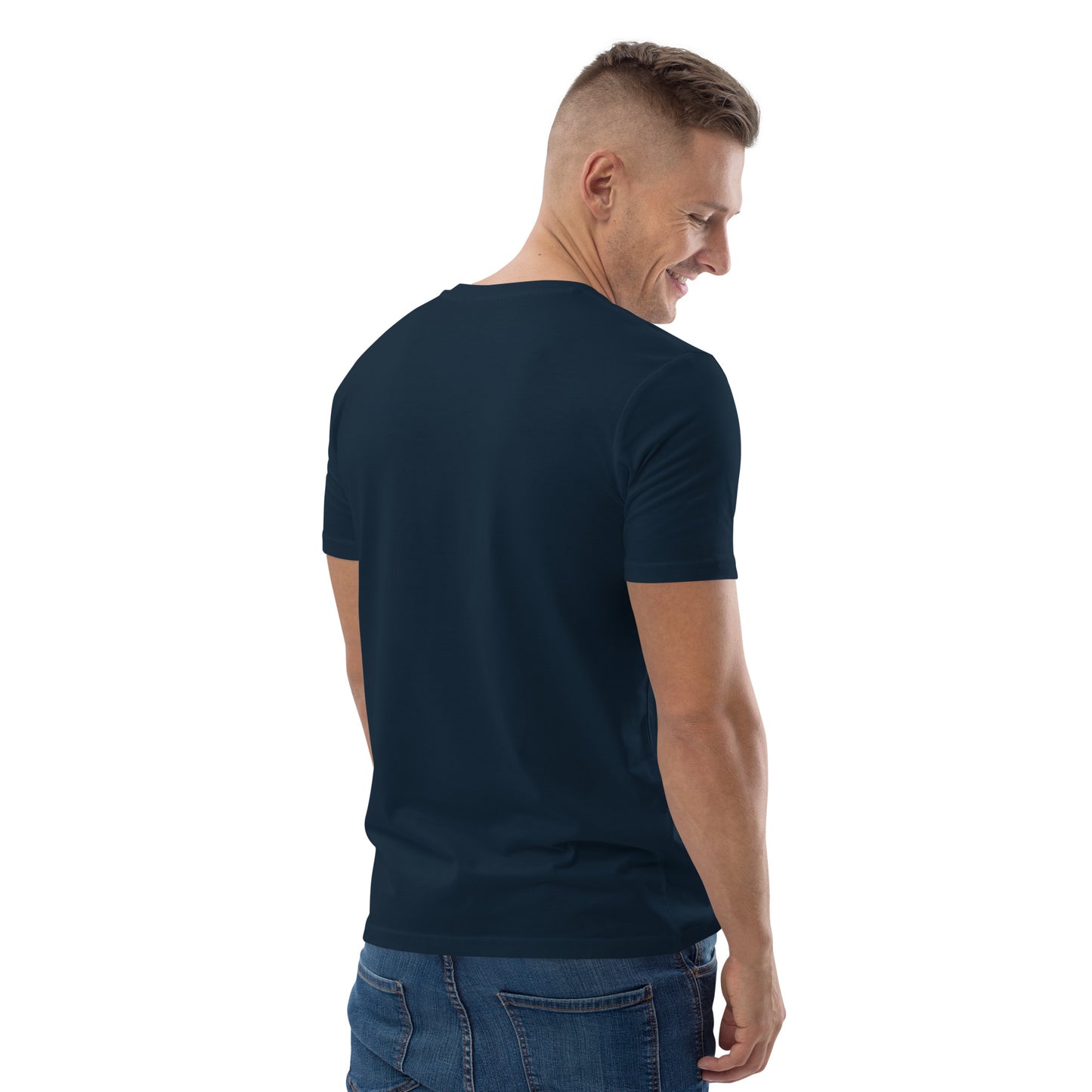 T-shirt homme en coton biologique logo gris clair (+3 couleurs)