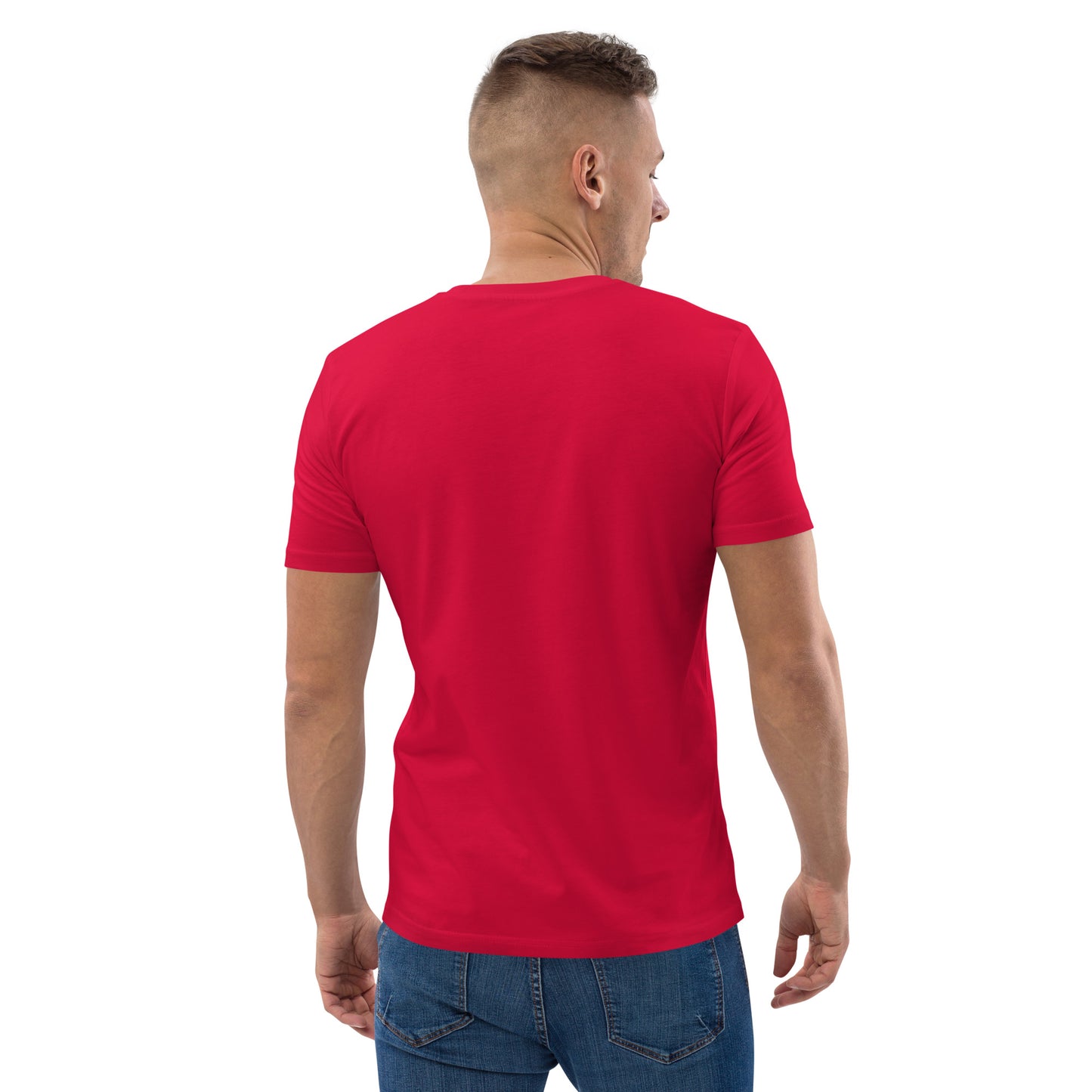 T-shirt homme en coton biologique logo gris clair (+3 couleurs)