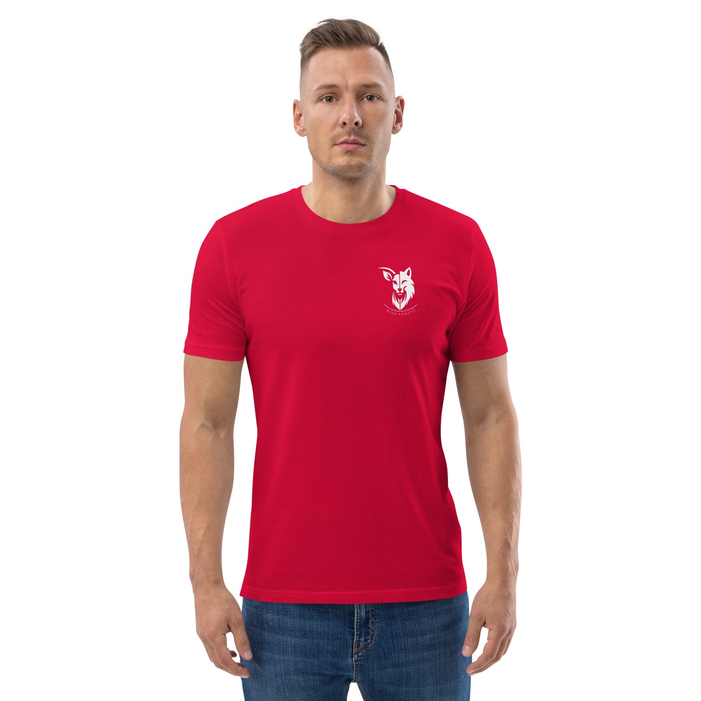T-shirt homme en coton biologique logo gris clair (+3 couleurs)