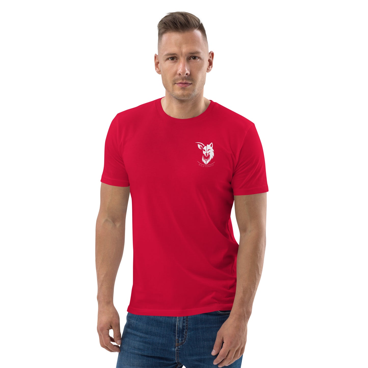 T-shirt homme en coton biologique logo gris clair (+3 couleurs)