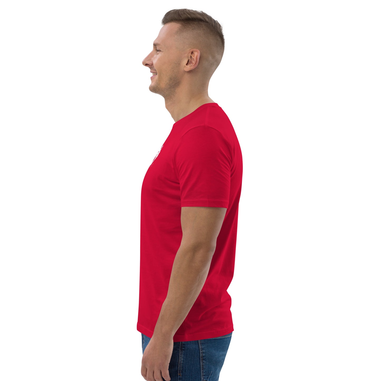 T-shirt homme en coton biologique logo gris clair (+3 couleurs)
