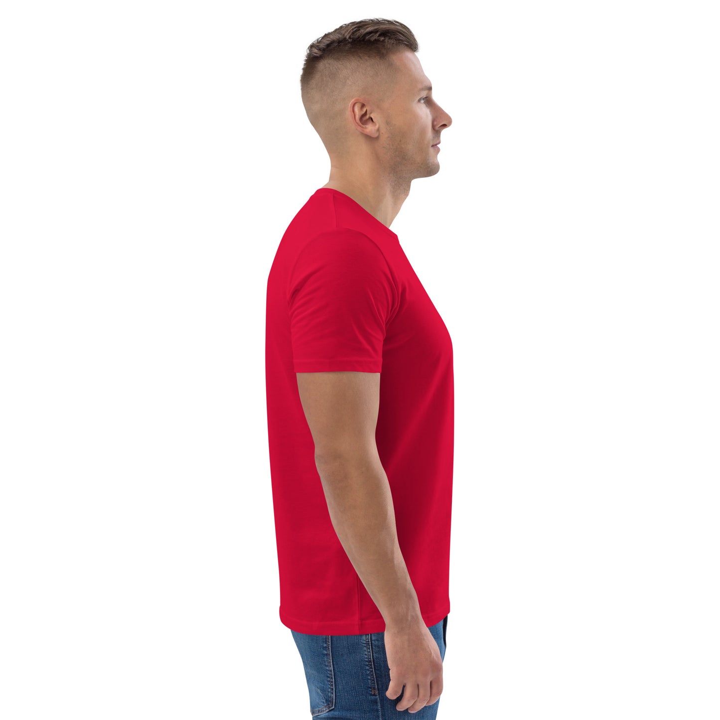 T-shirt homme en coton biologique logo gris clair (+3 couleurs)