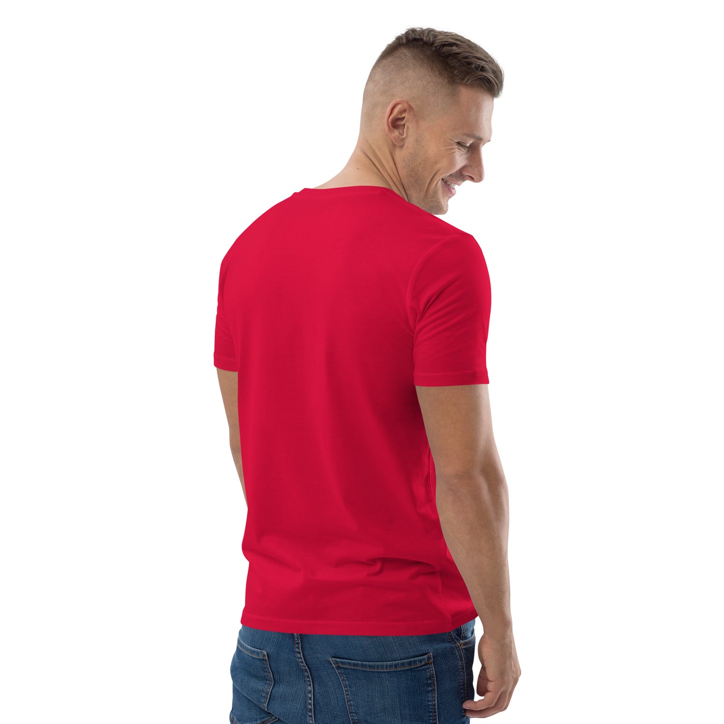 T-shirt homme en coton biologique logo gris clair (+3 couleurs)