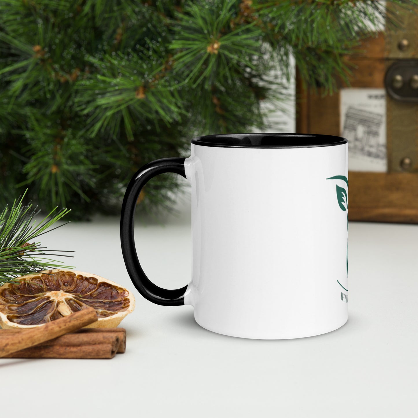 Mug à Intérieur Coloré logo vert forêt (+4 couleurs)
