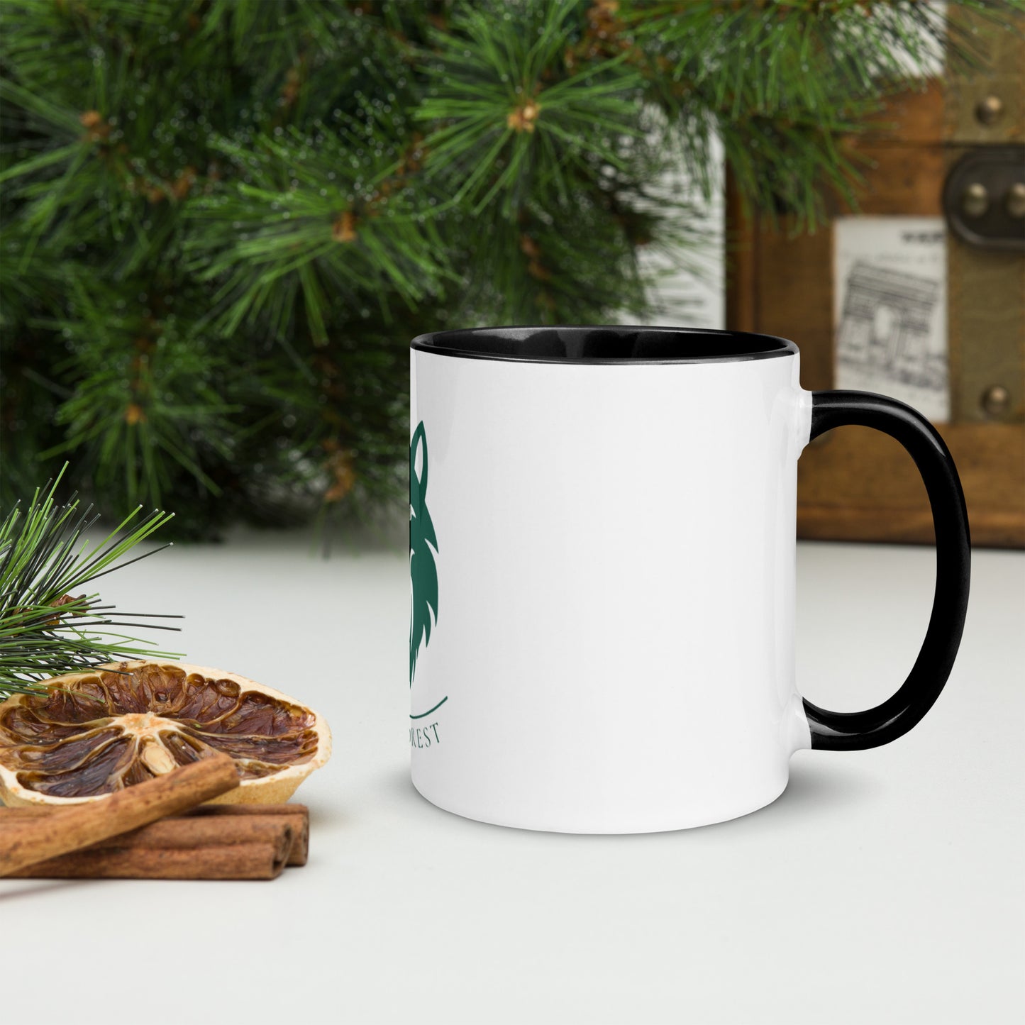 Mug à Intérieur Coloré logo vert forêt (+4 couleurs)
