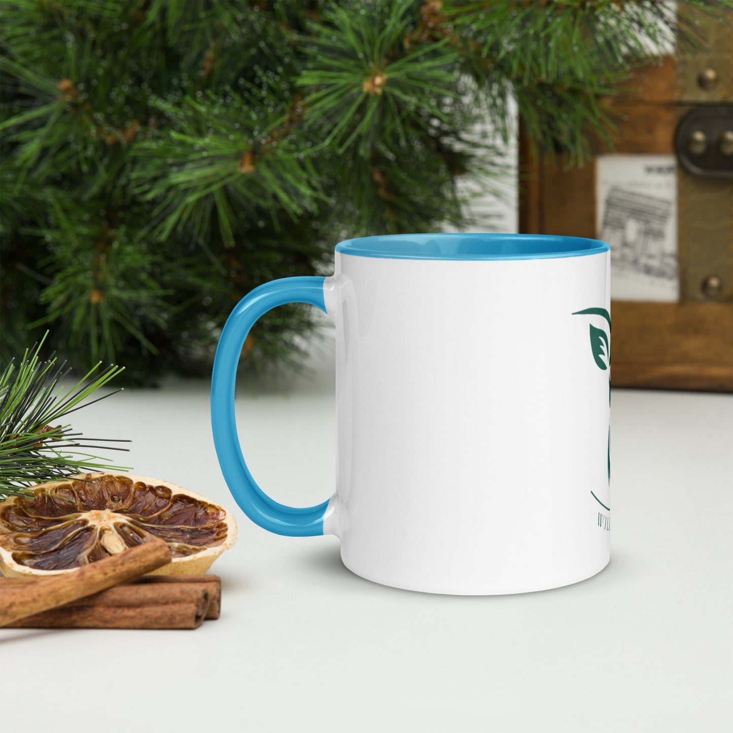Mug à Intérieur Coloré logo vert forêt (+4 couleurs)