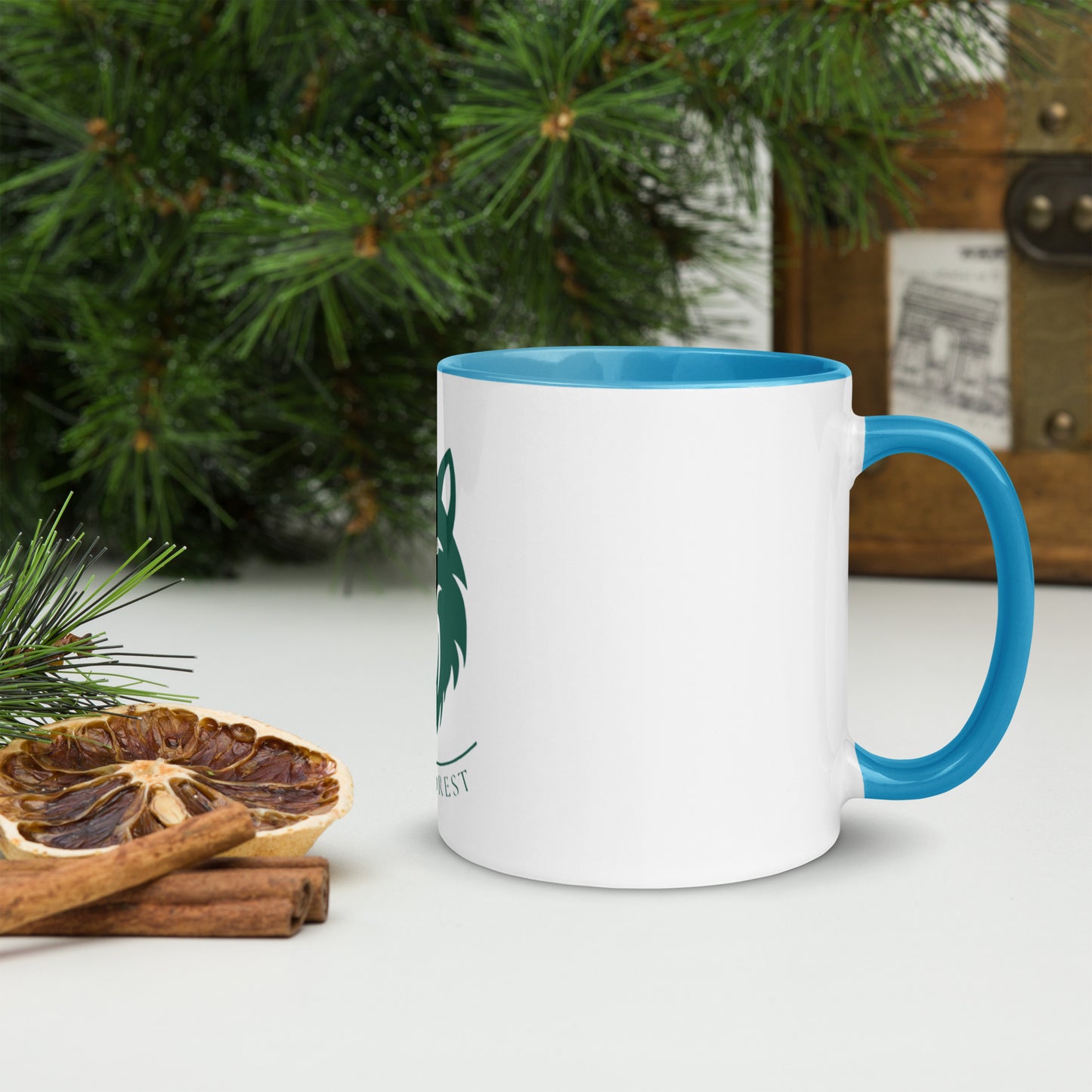 Mug à Intérieur Coloré logo vert forêt (+4 couleurs)