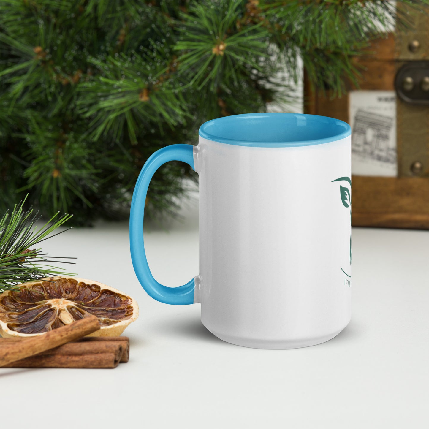 Mug à Intérieur Coloré logo vert forêt (+4 couleurs)