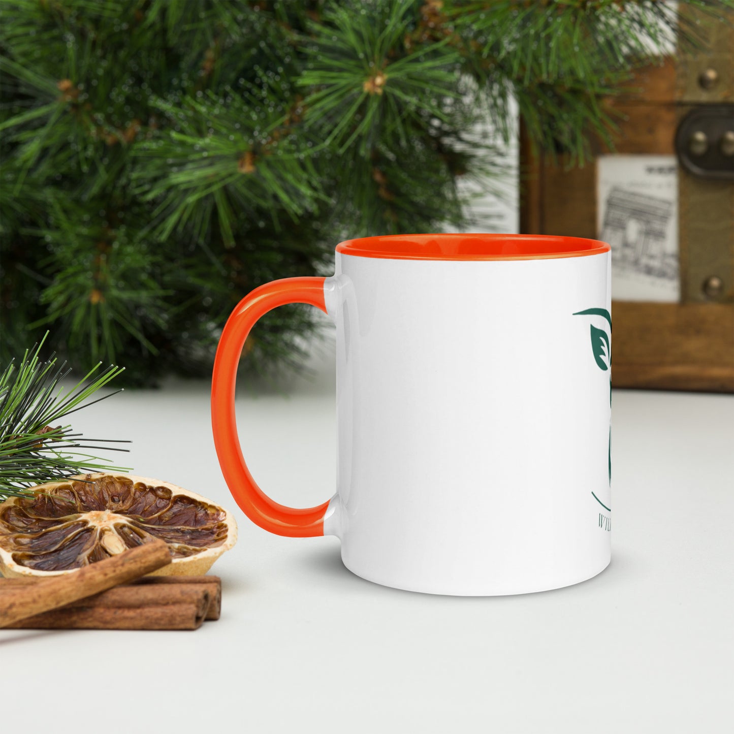 Mug à Intérieur Coloré logo vert forêt (+4 couleurs)