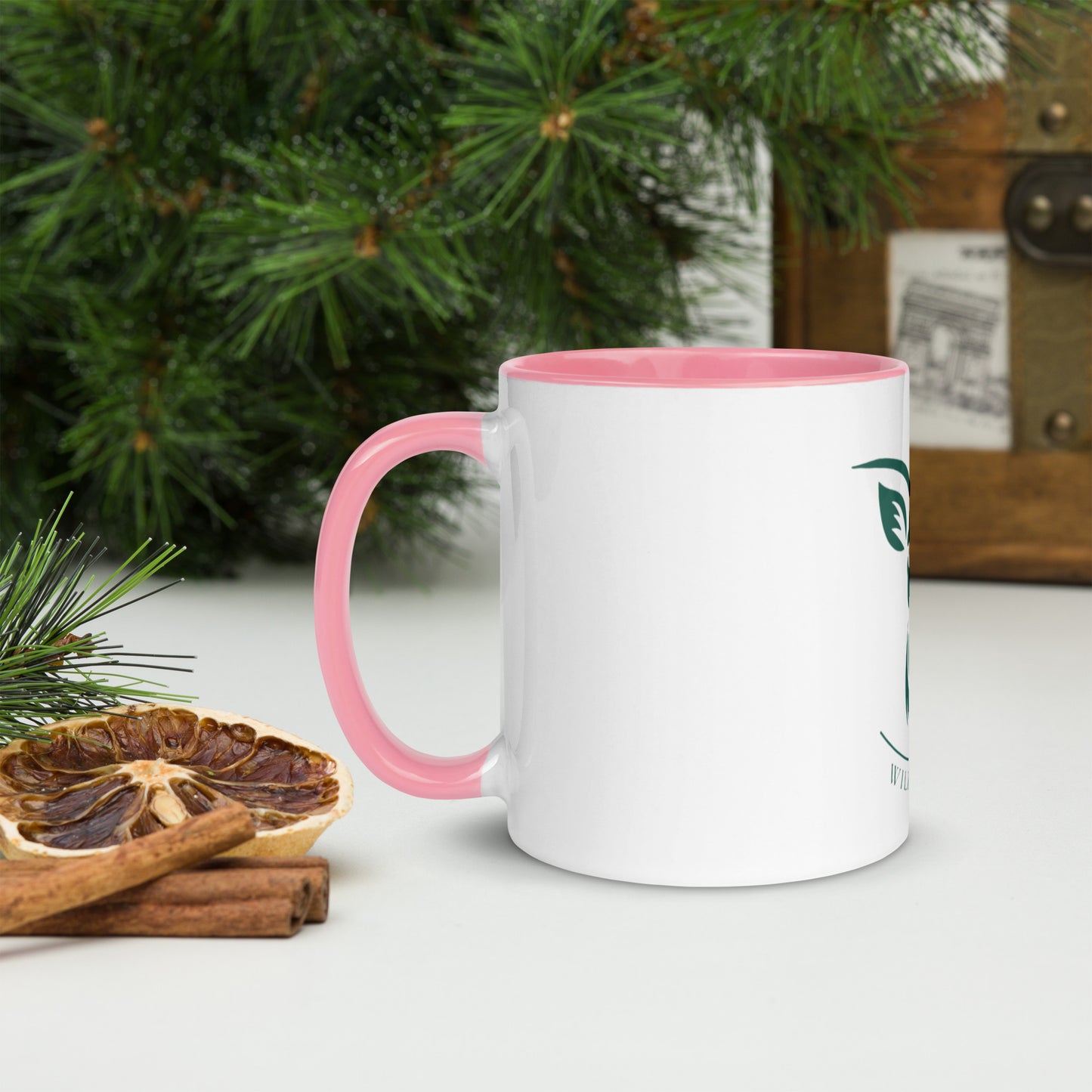 Mug à Intérieur Coloré logo vert forêt (+4 couleurs)