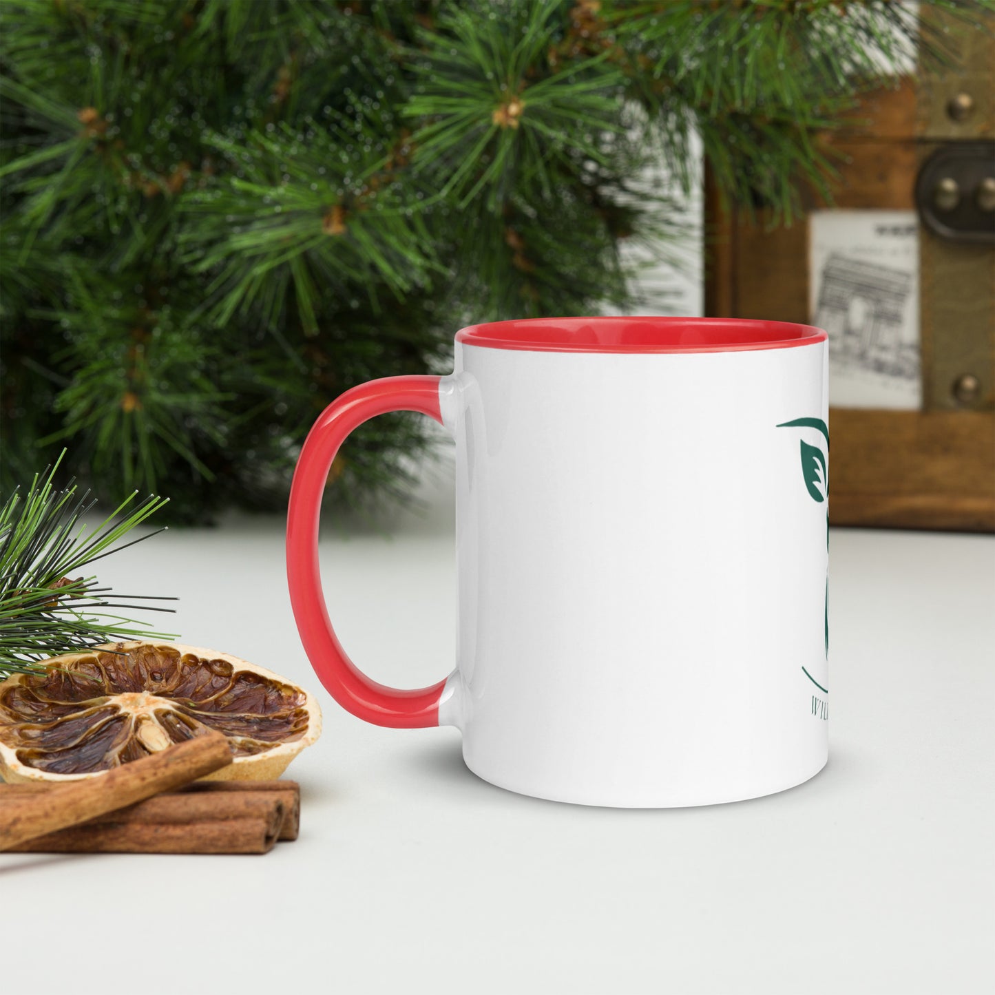 Mug à Intérieur Coloré logo vert forêt (+4 couleurs)