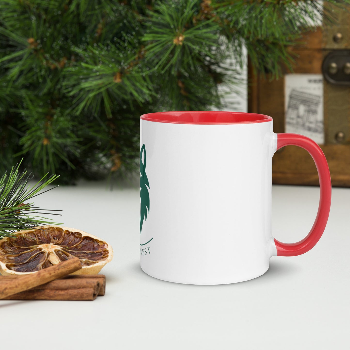 Mug à Intérieur Coloré logo vert forêt (+4 couleurs)