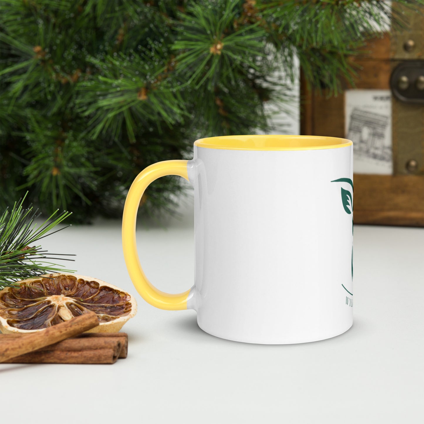 Mug à Intérieur Coloré logo vert forêt (+4 couleurs)