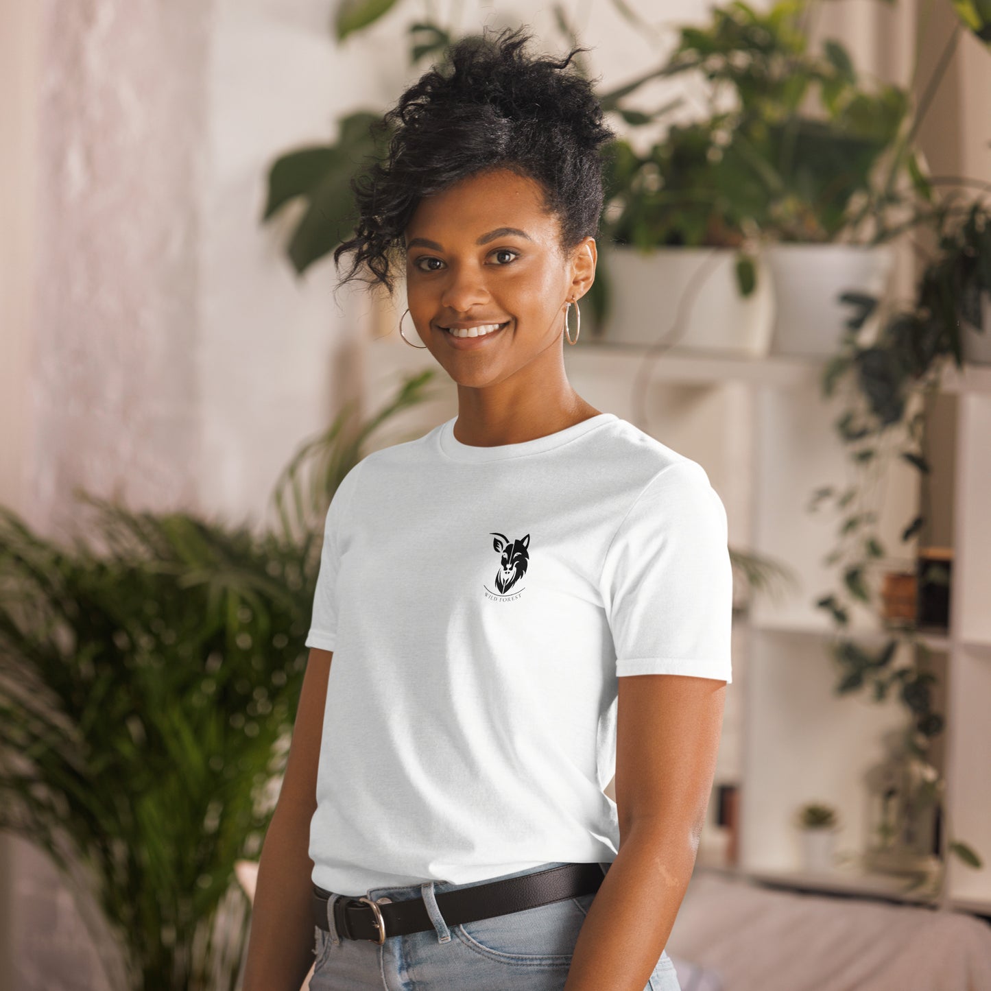 T-shirt femme à Manches Courtes logo noir (+1 couleur)