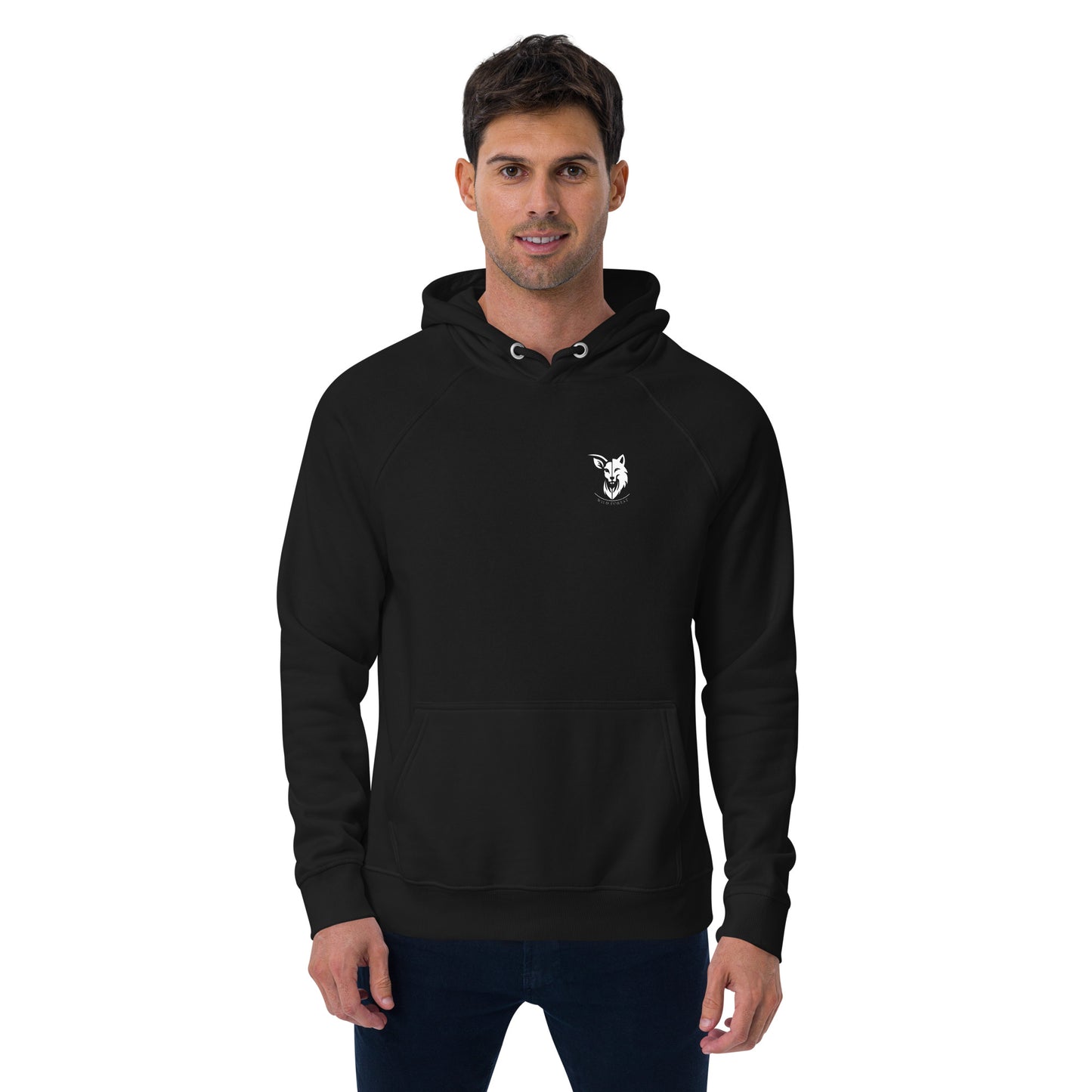 Sweat à capuche écologique unisexe logo blanc (+ 4 couleurs)