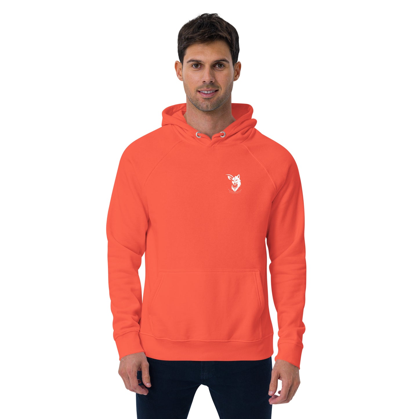 Sweat à capuche écologique unisexe logo blanc (+ 4 couleurs)