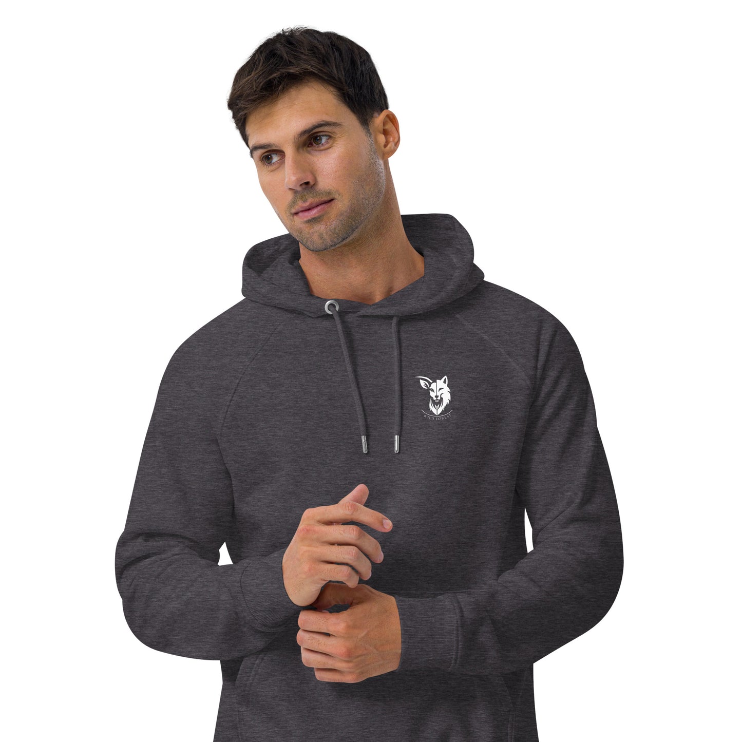 Sweat à capuche écologique unisexe logo blanc (+ 4 couleurs)